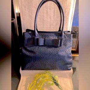 Kate Spade Blue Ostrich shoulder bag.